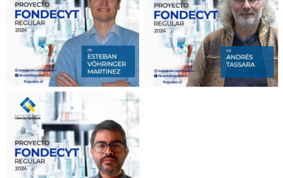Tres académicos de la Facultad de Ciencias Químicas Adjudican Fondecyt Regular 2024