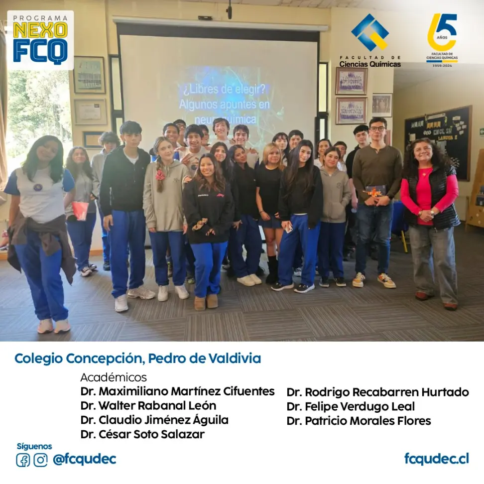 Siete académicas/os de la FCQ UdeC participaron en Semana de la Ciencia del Colegio Concepción Pedro de Valdivia