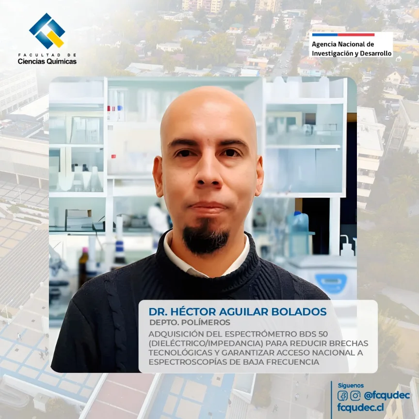 Proyecto liderado por académico de la FCQ UdeC adjudicó financiamiento de Fondequip Mediano de ANID